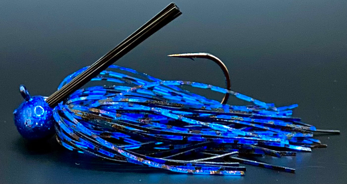 deep blue fishing lure Blue Balls Craw – Deep Throat Jigs, LLC